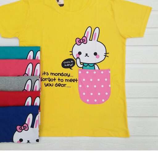 cute bunny in a pink polka dot dress