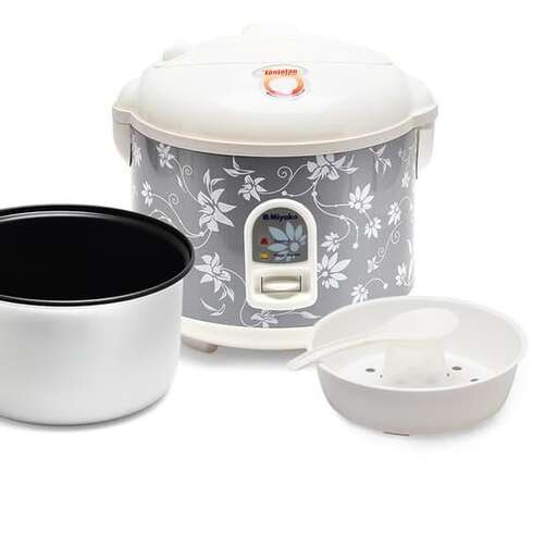 a toaster and a coffee pot on a white background.