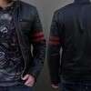 leather jacket with a hoodie