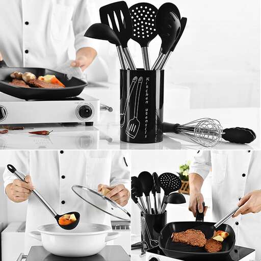 a person is preparing food in a kitchen.