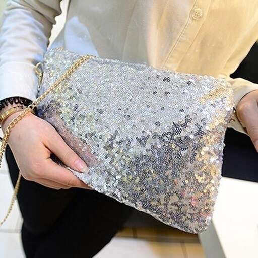 this bag is made of crystals.