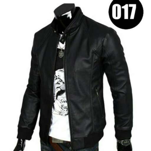 leather jacket with a white t - shirt