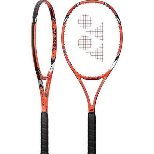 a tennis racket with a logo on it.