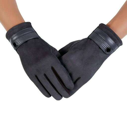gloves for women, a black leather glove
