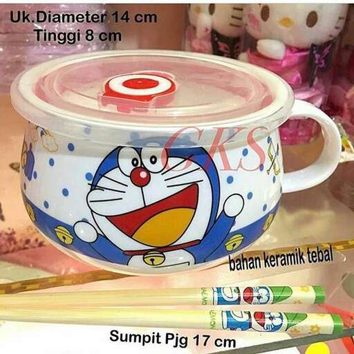 a cup with a cartoon cat on it