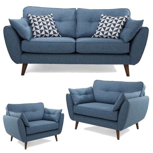 a sofa with a side table