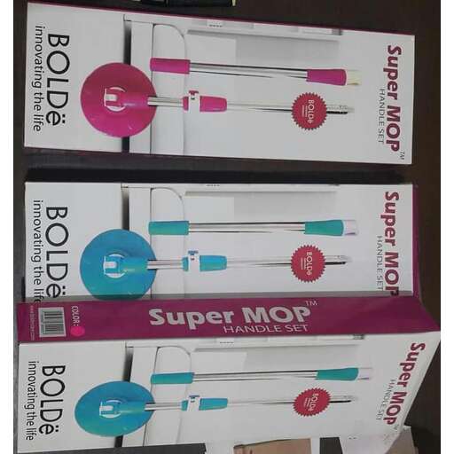 a box of various products on a table.