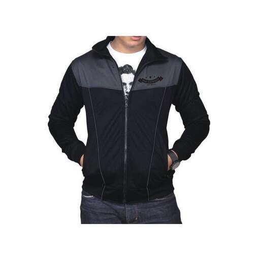 men's black men's jacket with a hoodie