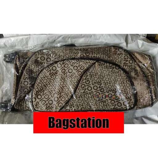 a bag with a bag on top of it.