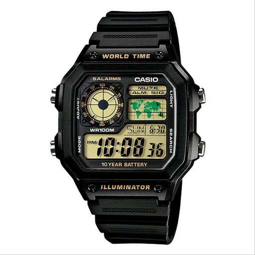 a watch that is made of plastic and has a time printed on it.