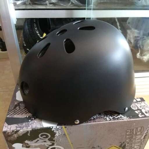 a helmet on a table