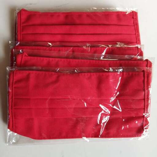 red bag in plastic