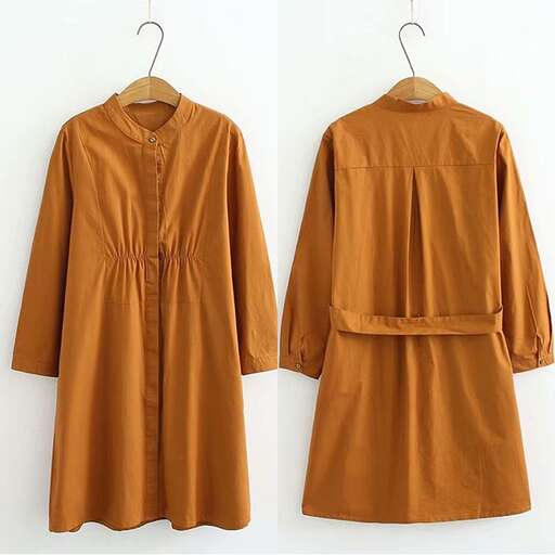 a brown dress with a zipper