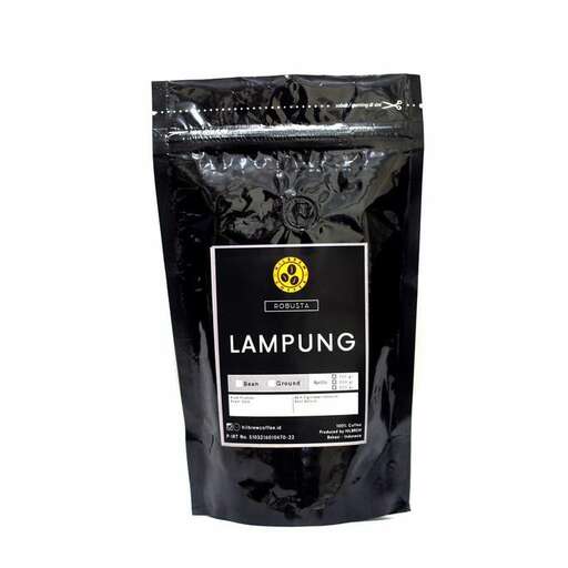 a black coffee bag on a white background