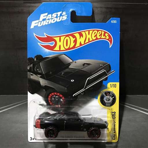 a toy car on a box