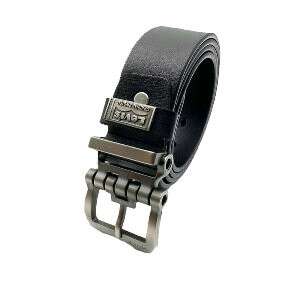 leather belt with a buckle