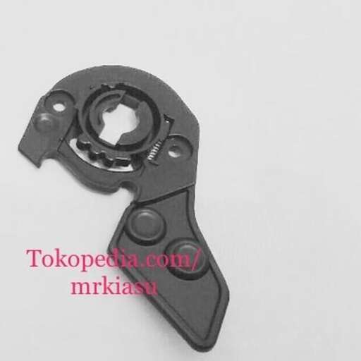 a large black and silver keychain