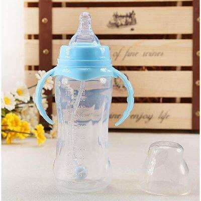 baby bottle in a baby's diaper