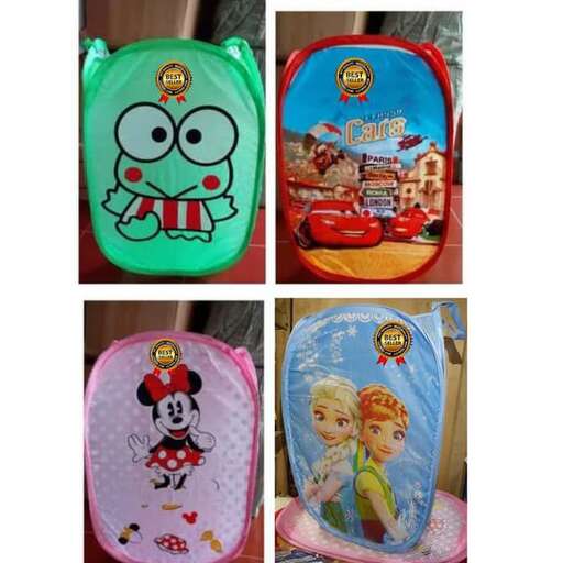 a collection of colorful school bags for children.