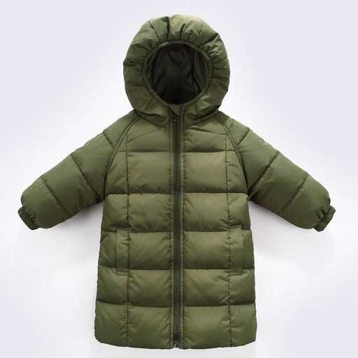 padded coat with a hood