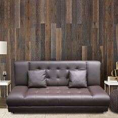 a leather sofa with a modern design.