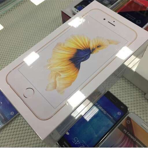 a new iphone is displayed in a store.