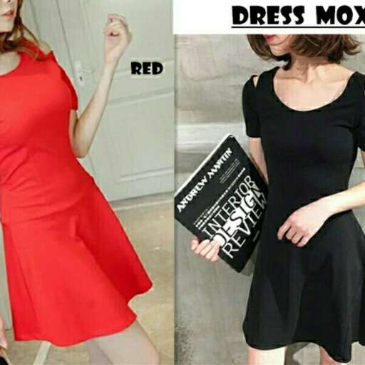 red dress with a black dress