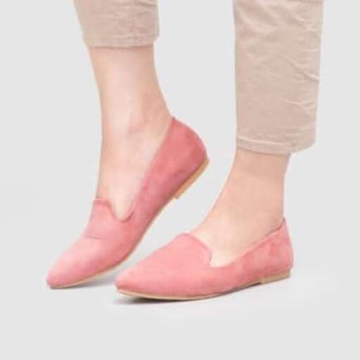 a pair of pink shoes