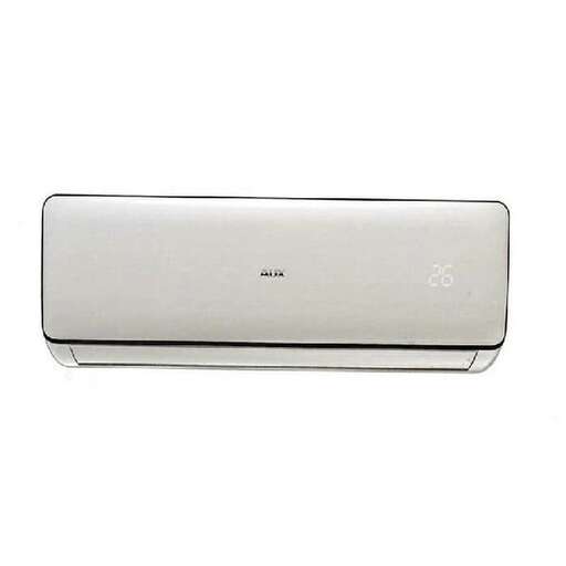 a white air conditioner with a white background