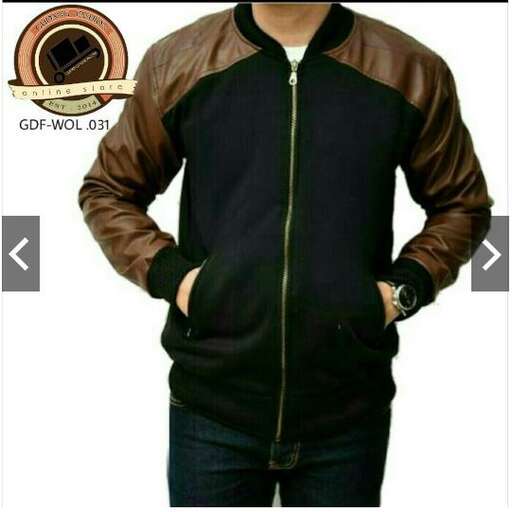 leather jacket with a zipper