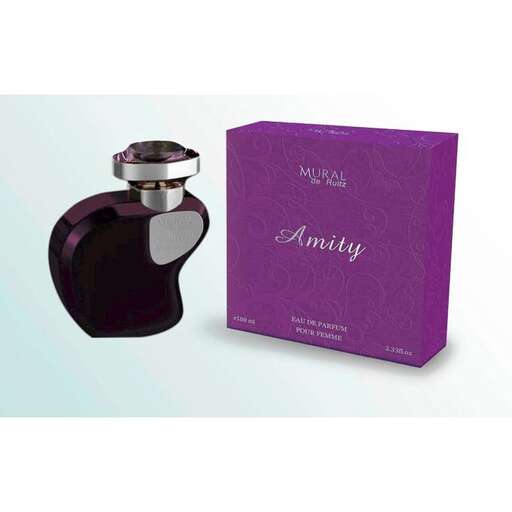 perfume bottle with a purple perfume bottle