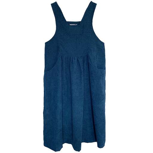 this dress is made from a recycled denim dress.
