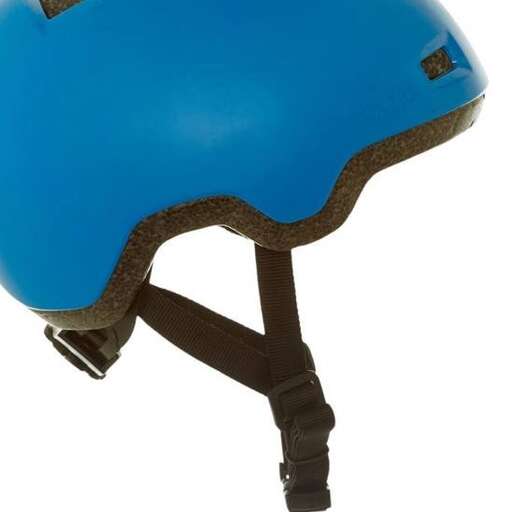 a helmet with a strap