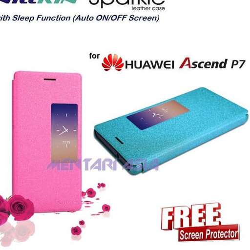 a pink cell phone with a blue case on it.