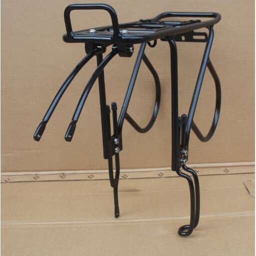 a table with a metal frame.