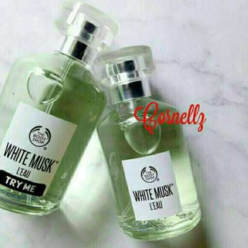 white perfumes in a bottle