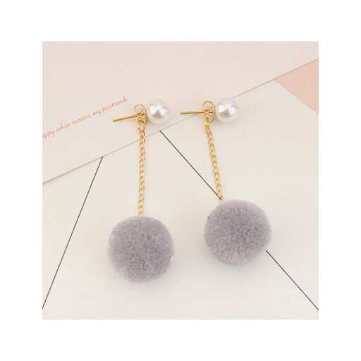 earrings in sterling silver with pearl and pearl bead.