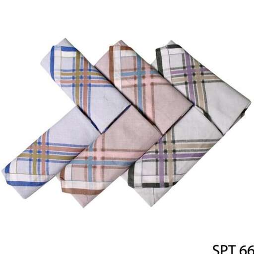 a close up of a tie with a plaid pattern.