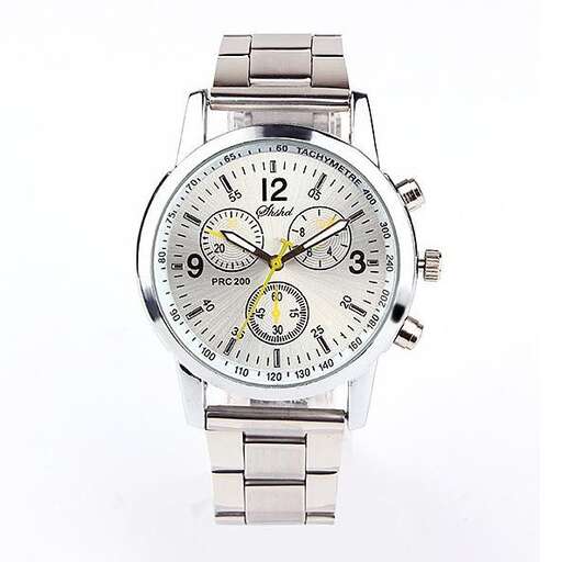 watch with a yellow dial