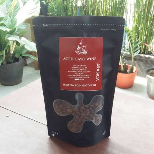 the black bag with a label
