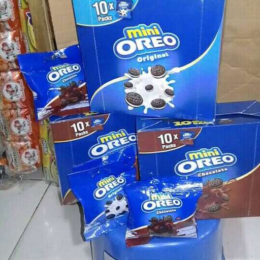 a stack of boxes of brand