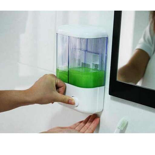 a water bottle with a green lid.