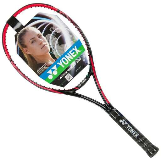 a tennis racket with a picture of a woman on it.