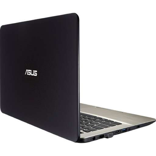 a laptop computer with a logo on the front.