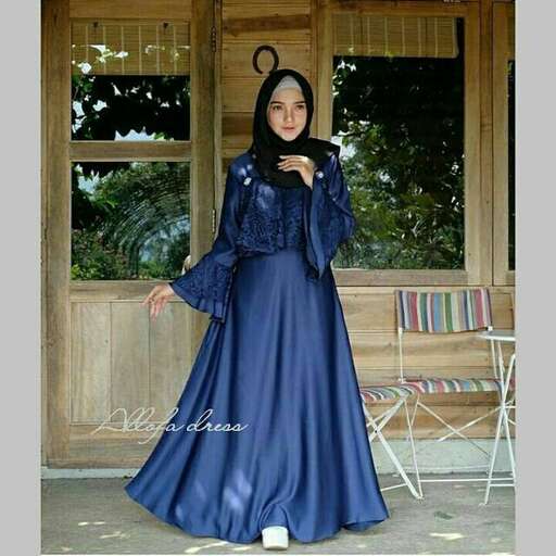 a beautiful royal blue dress for a wedding.