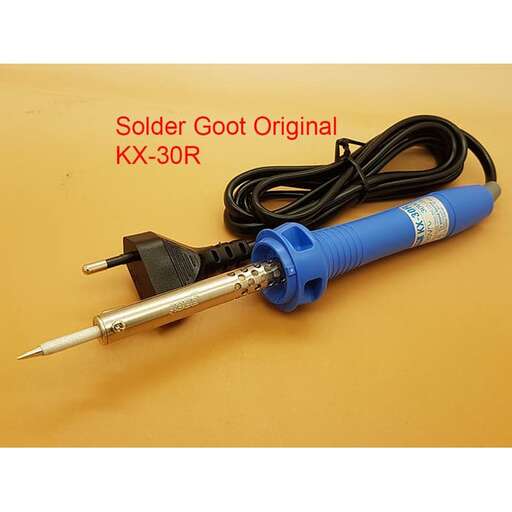 a small electric drill with a black cord.