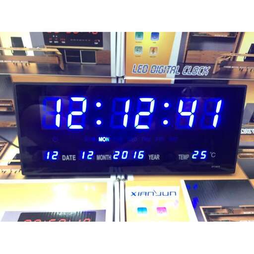 a digital clock with a digital time displayed.