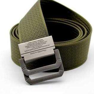 this is a green belt with a label on it.