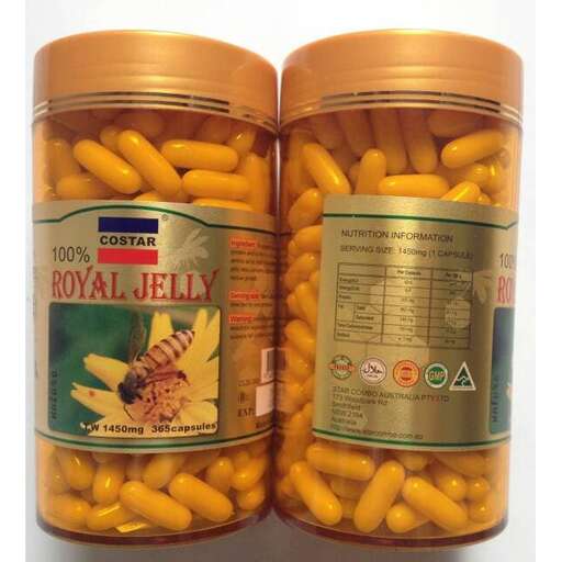 a jar of yellow and white, with a small amount of yellow and red.