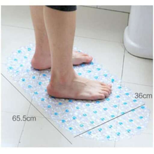 a foot on a mat